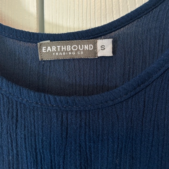 Earthbound Swimsuit Cover Adjustable Straps Navy Blue  Small Asymmetrical - Picture 7 of 12